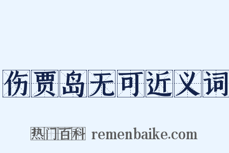 伤贾岛无可近义词是什么意思的图片